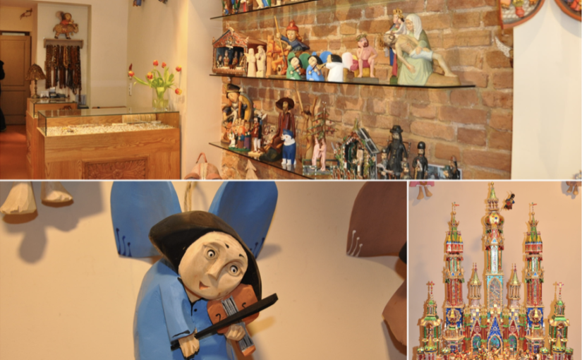 Drewniane ręcznie produkowane anioły i szopki bożonarodzeniowe dobre na prezent